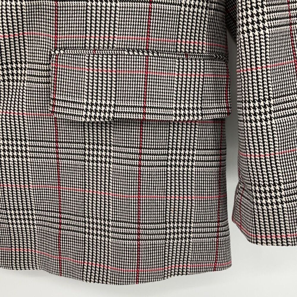 Zara Basic Collection Gray Plaid Single Breasted … - image 4